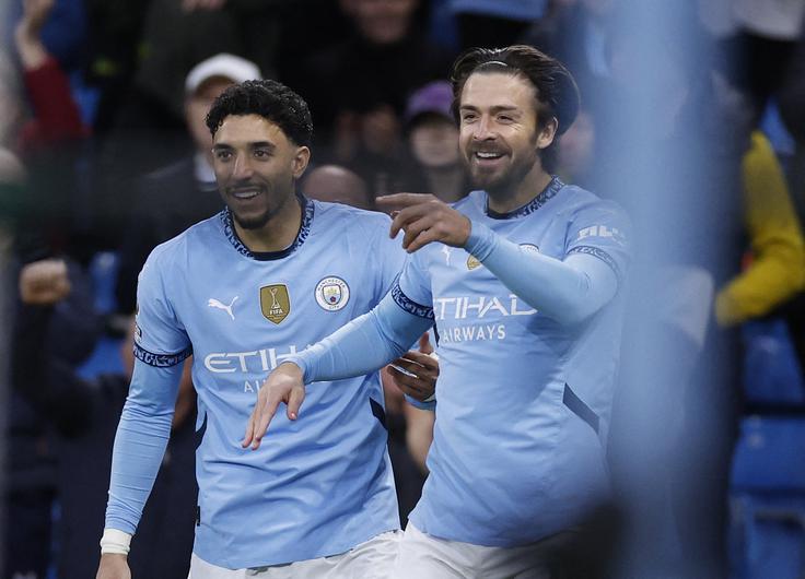 Jack Grealish je že v drugi minuti zadel za vodstvo Manchester Cityja. | Foto: Reuters