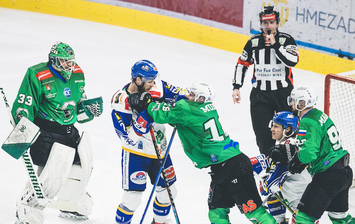 IceHL, četrtfinale, 2. tekma: HK SŽ Olimpija - VSV Beljak | Olimpija je po hudem boju izgubila drugo četrtfinalno tekmo, Beljak je iz Tivolija, kjer so polne tribune spomnile na stare hokejske čase, odpeljal zmago s 4:3. | Foto Grega Valančič/Sportida