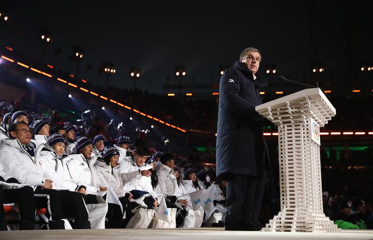 Predsednik Mok Thomas Bach je pohvalil skupen prihod športnikov iz Južne in Severne Koreje. | Foto: Guliverimage/Getty Images