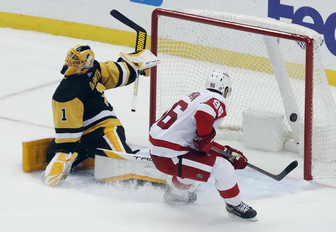 Pittsburgh Penguins je proti Detroit Red Wings zapravil vodstvo s 4:0. | Foto: Guliverimage/Vladimir Fedorenko