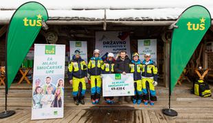 Tuš z več kot 69 tisoč evri podprl mlade slovenske smučarske upe