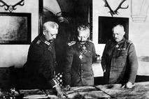 Nemški cesar Viljem II., feldmaršal Paul von Hindenburg in general Erich Ludendorff