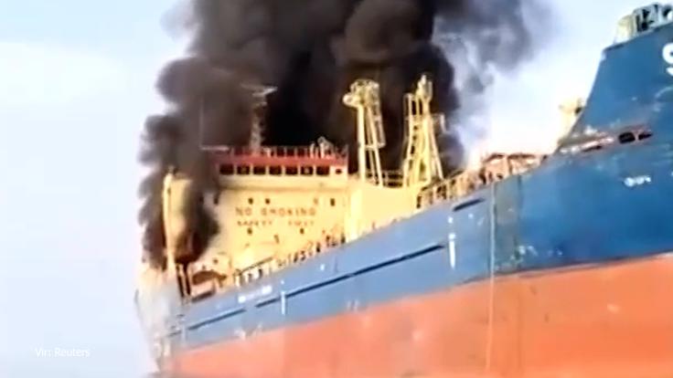 Tanker. Hormuška ožina. | Foto: Reuters