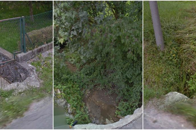 Kolaž potok Log - Dragomer | Foto Google maps