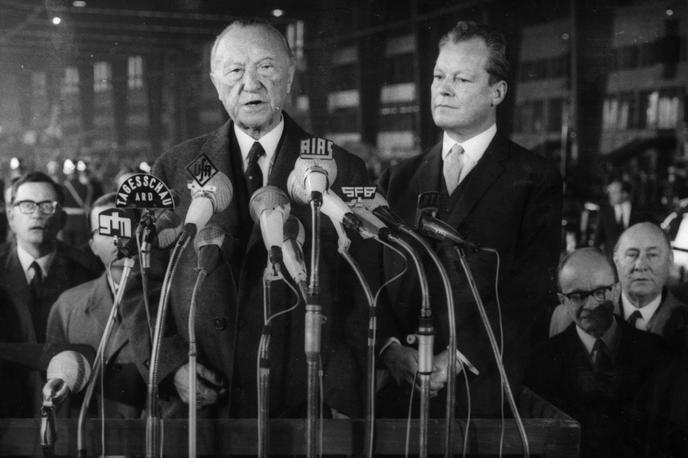 Konrad Adenauer in Willy Brandt | Foto Getty Images