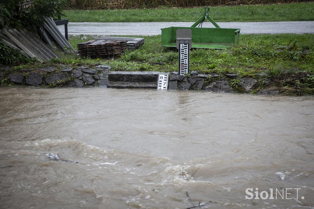 Visoka voda, poplave, dež, padavine.