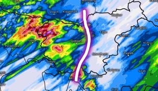 Posočju tudi prek 200 milimetrov padavin, vzhodu dežja le za vzorec, ali pa še to ne #animacija