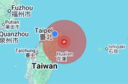 Tajvan stresel močan potres #video