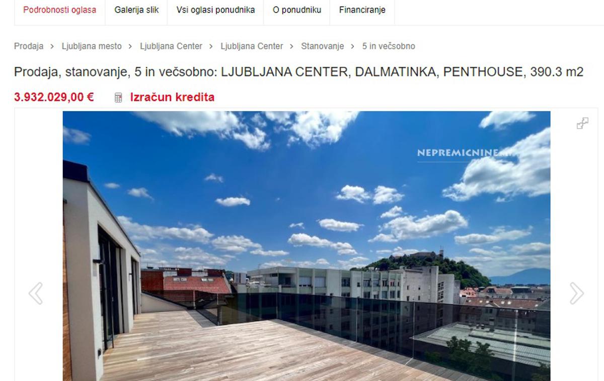 stanovanja dalmatinka | Takšen je razgled s terase enega od dupleksov v Dalmatinki. | Foto Nepremicnine.net