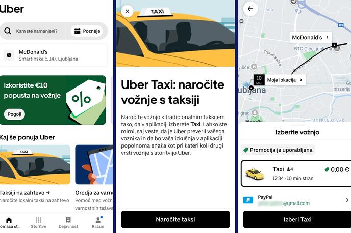 Uber | Primer iz članka na Forbes Slovenija razkriva, da je bila za isto vožnjo Uberjeva cena 11,5 evra, medtem ko so drugi ponudniki zaračunali osem evrov. Voznik ni uporabil taksimetra in ni izdal računa. Omenjen je bil tudi primer voznika brez ustreznih taksi oznak na vozilu, so izpostavili v Levici. | Foto zajem zaslona