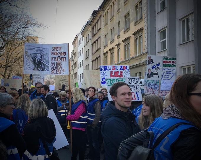 Stavkajoči v Ljubljani | Foto: Ana Kovač