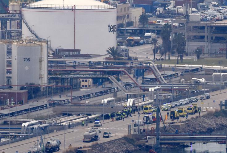 Barcelona, eksplozija, pristanišče | Foto: Reuters