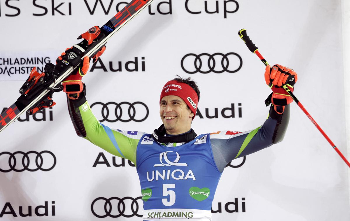 Žan Kranjec | Žan Kranjec je še tretjič v sezoni končal na stopničkah, po Alti Badii je bil tudi v Schladmingu tretji. | Foto Reuters