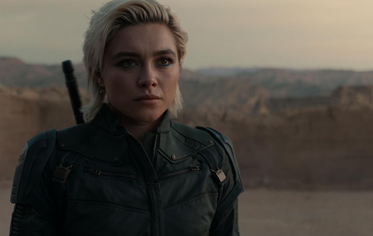 Thunderbolti, Thunderbolts | Cel film stoji na drži Florence Pugh – predvsem zato, ker je tako dobra igralka, da z minimalno razvitim likom ustvari tako močno prezenco. | Foto Blitz Film & Video Distribution