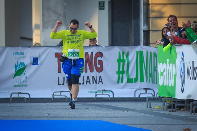 Denis Mancevič je v nedeljo pretekel maratonsko razdaljo.  | Foto: Sandi Fišer