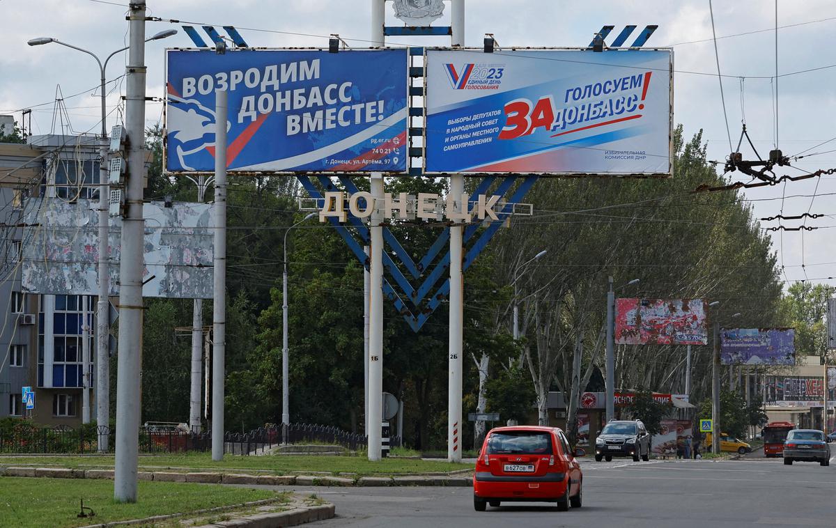 zasedena regija Doneck | Pred časom so na zasedenih območjih ruske oblasti izpeljale tudi volitve. | Foto Reuters