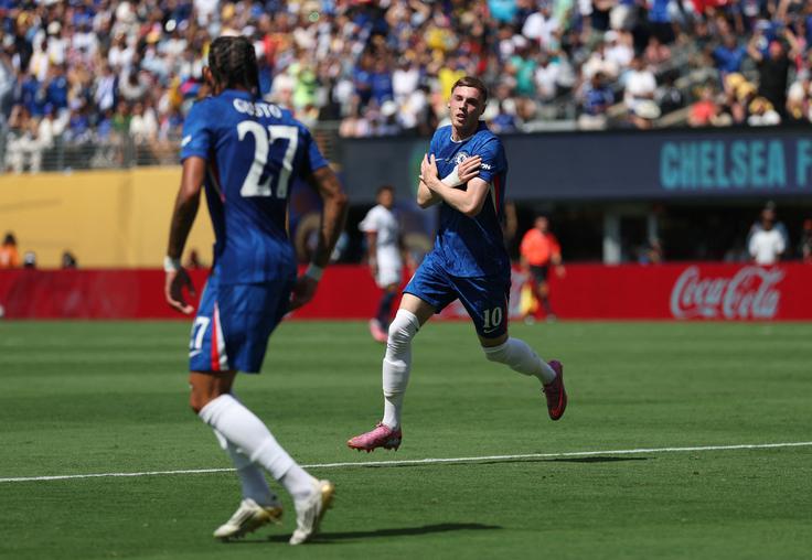 Cole Palmer je v uvodnih 30 minutah zatresel kar dvakrat mrežo evropskega prvaka PSG. | Foto: Reuters
