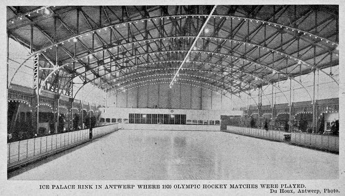 Prizorišče tekem, ledena palača v Antwerpnu | Foto: Du Houx, Antwerp - 1921 Official Ice Hockey Guide and Winter Sports Almanac