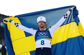 Olimpijska prvakinja v skiatlonu Karlsson, za Žerjav predčasen konec