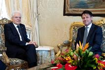 Sergio Mattarella in Guiseppe Conte