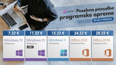 Kupite Windows 10 za 7,22 € in Office za 28,22 €