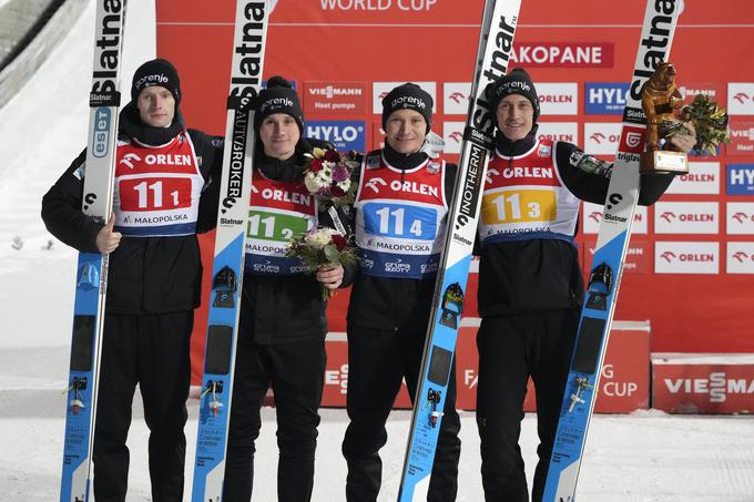 Na prvi ekipni tekmi to zimo je bila slovenska četverica druga. | Foto: Guliverimage