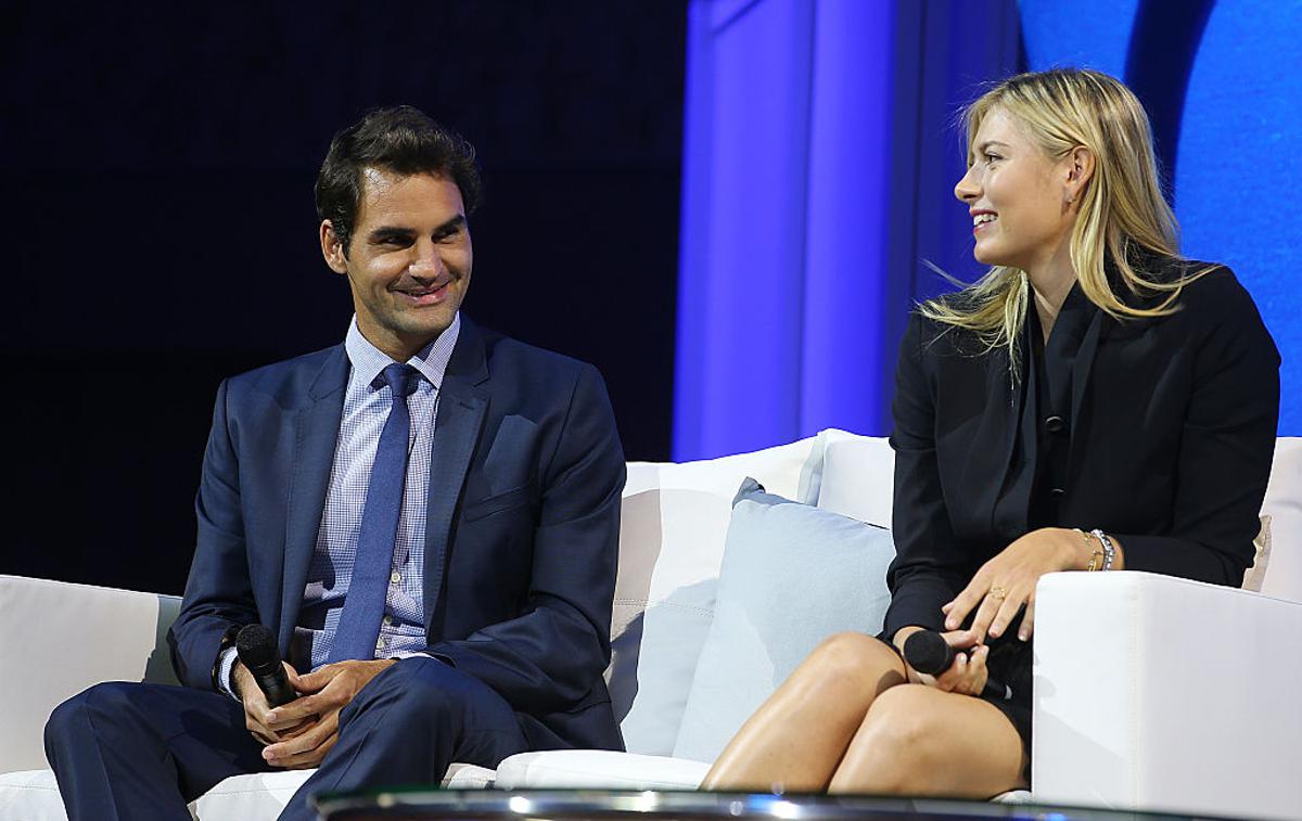 Roger Federer in Marija Šarapova | Roger Federer je v svoji mladosti polomil kar nekaj loparjev, Marija Šarapova pa je to počela le na treningih. | Foto Gulliver/Getty Images