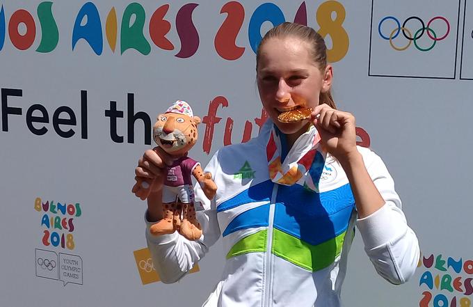 Z olimpijskih iger mladih se je Kaja Juvan vrnila z dvema zlatima medaljama. | Foto: STA/Aleksander Gasser