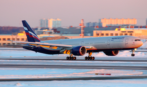 Ruski Aeroflot odletel proti Italiji, ni se dobro končalo
