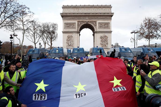Protesti v Franciji | Preteklo soboto se je na francoske ulice odpravilo več kot 130.000 ljudi, med katerimi so jih skoraj 2000 prijeli. | Foto Reuters