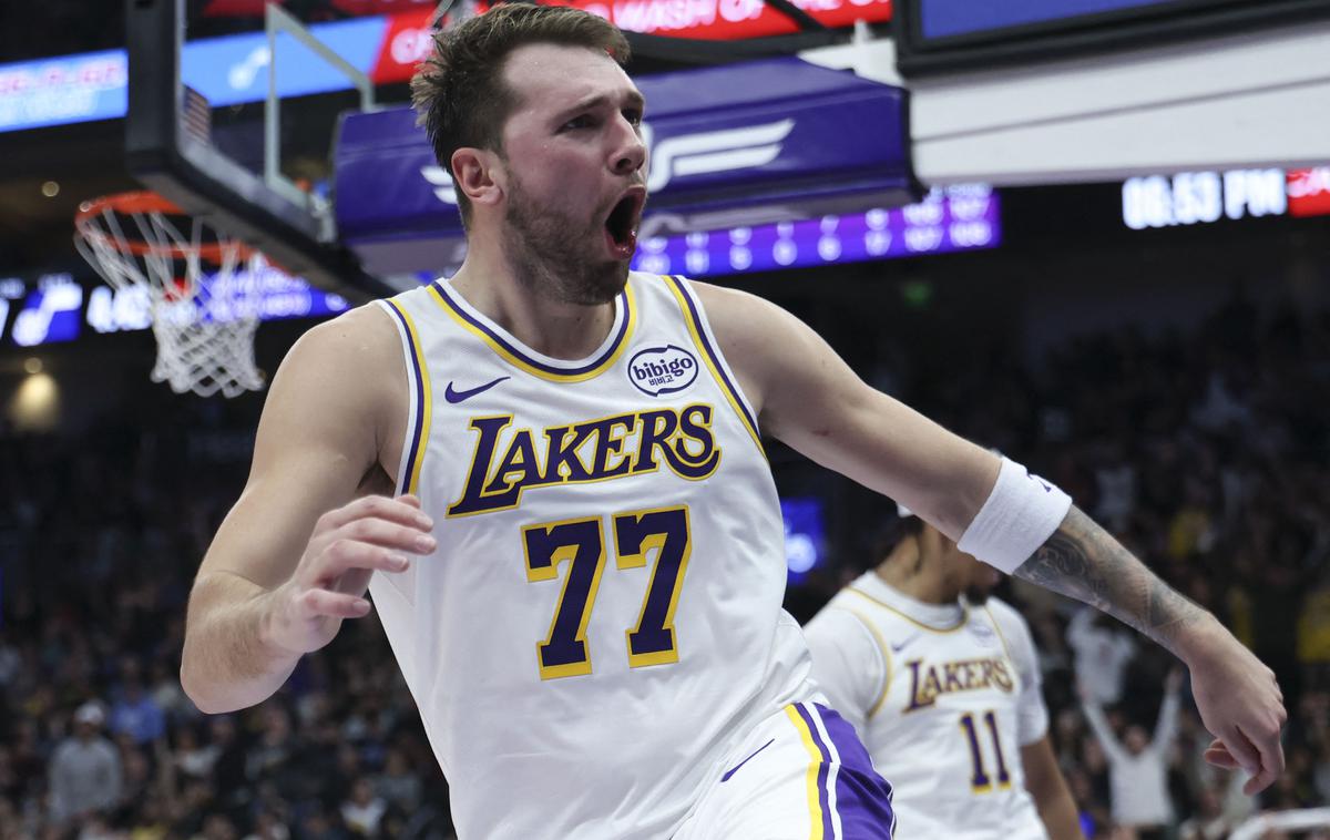 Luka Dončić | Luka Dončić je pomagal Jezernikom do še druge zmage nad Utahom v tem tednu. | Foto Reuters