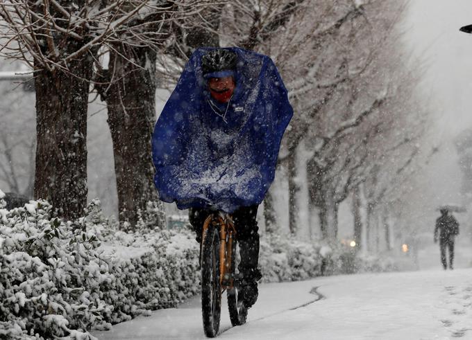 Meteorologi so opozorilo pred obilnim sneženjem v Tokiu nazadnje izdali februarja 2014, ko je v prestolnici zapadlo 27 centimetrov snega. | Foto: Reuters