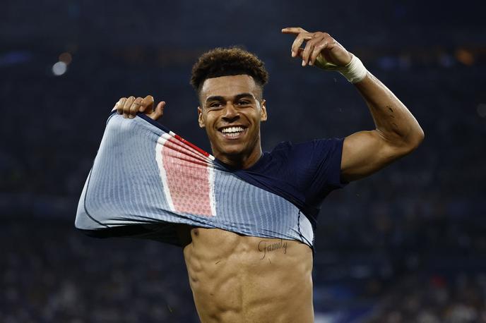 Desire Doue | Francoski prvak in zmagovalec lige prvakov v lanski sezoni PSG je za dober mesec dni ostal brez nogometašev Desireja Doueja in Ousmana Dembeleja. | Foto Reuters