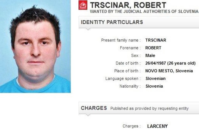 Robert Trscinar | Decembra 2013 je Trščinar na spektakularen način pobegnil iz zapora v Ljubljani. | Foto Interpol