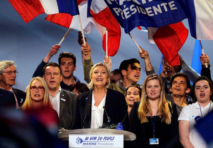 Med Le Penovo in Melenchonom je veliko skupnih točk: med drugim sta oba evroskeptika in dajeta prednost suverenosti Francije, oba bi tudi odpravila sankcije EU proti Putinovi Rusiji. | Foto: Reuters