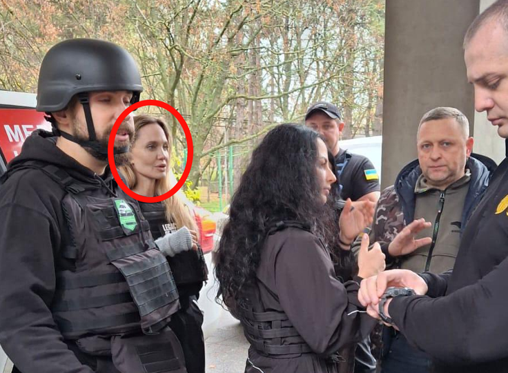 Angelina Jolie v Ukrajini | Foto: Platforma X