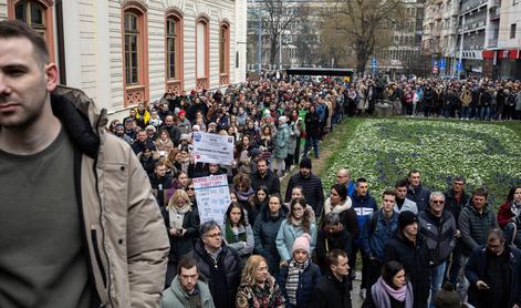 V Srbiji ob stotem dnevu od tragedije v Novem Sadu novi protesti