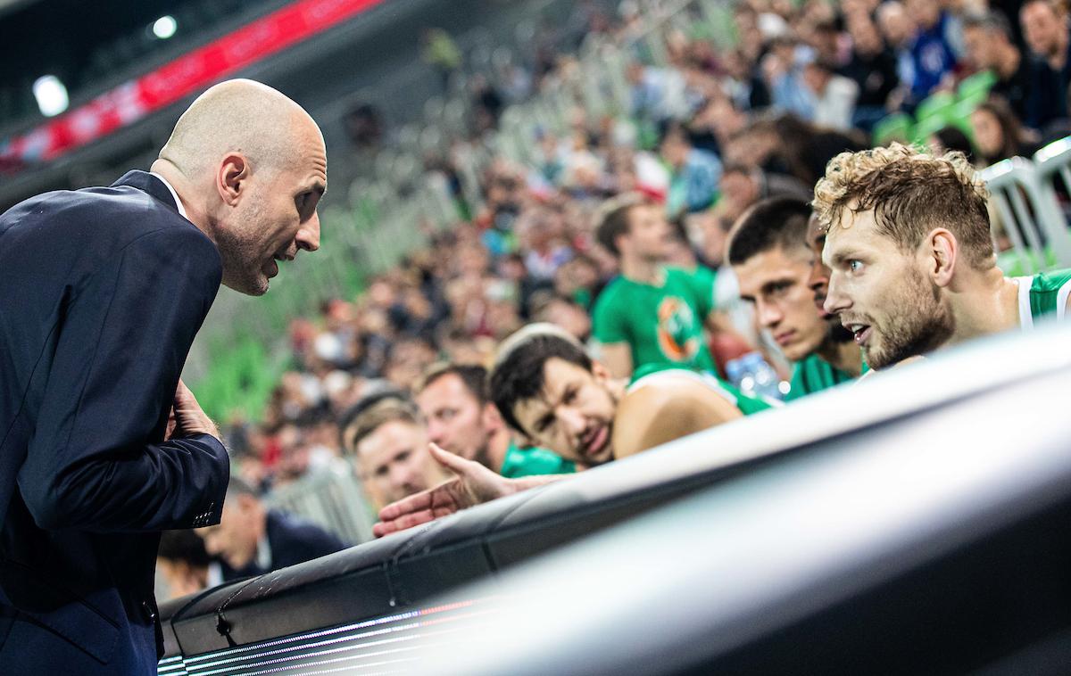 Cedevita Olimpija | Trener Slaven Rimac in kapetan Jaka Blažič sta bila razočarana po novem porazu v Eurocupu. | Foto Grega Valančič/Sportida