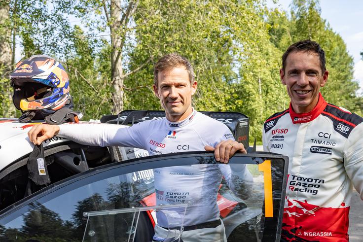 V petek najhitrejša - Sébastien Ogier (levo) in sovoznik Julien Ingrassia. | Foto: Toyota