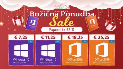 Božična razprodaja programske opreme – Windows 10 Pro za 7,25 €