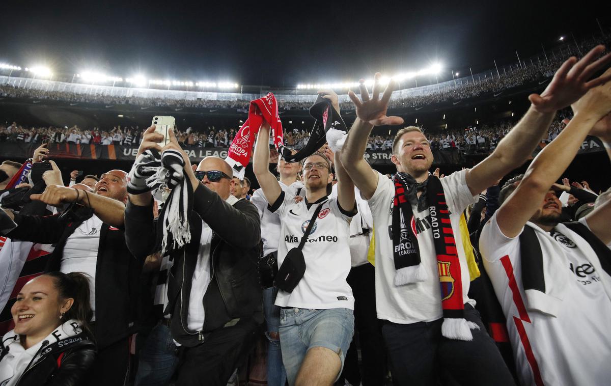 Eintracht Barcelona | Po informacijah nemških in španskih medijev je bilo v četrtek na tekmi tudi več kot 30.000 nemških navijačev. | Foto Reuters
