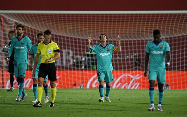 Lionel Messi se je z včerajšnjim zadetkom spet vpisal v zgodovino. Postal je prvi igralec La Lige, ki je v zadnjih 12 sezonah zadel 20 ali več golov. | Foto: Getty Images