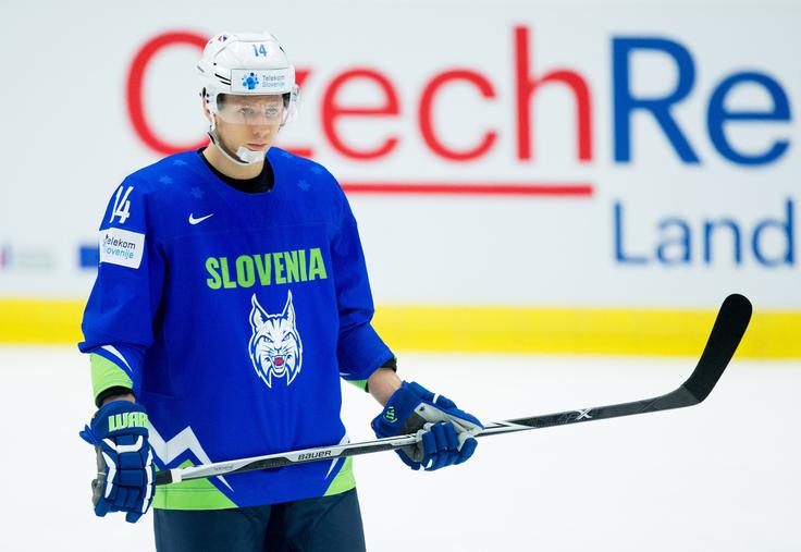 Branilec Miha Štebih na Češkem igra v kvalifikacijah za vstop v Extraligo. Zadnja tekma baraža bo na sporedu 24. aprila, ko bodo risi v Katovicah odigrali že drugo tekmo. | Foto: