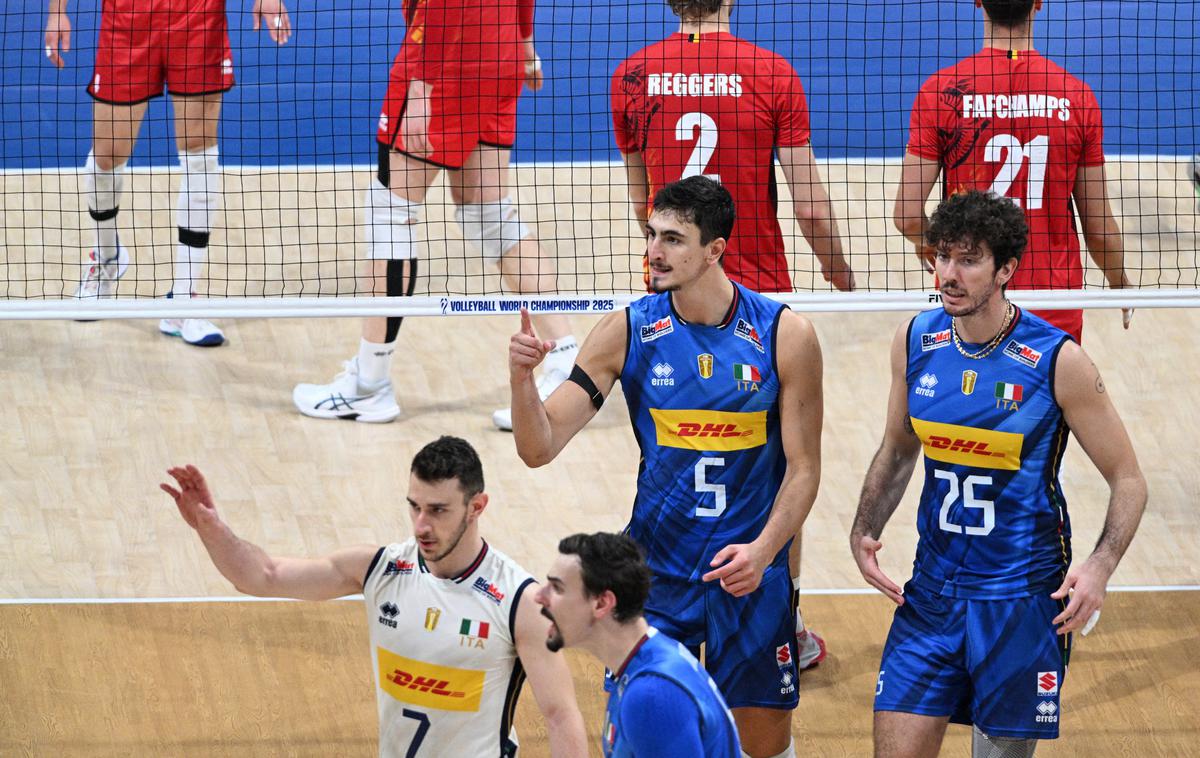 Italijanska odbojkarska reprezentanca | Italijani so nadigrali Belgijce s 3:0, niti v enem nizu pa niso tekmecu pustili več kot 18 točk. | Foto Reuters