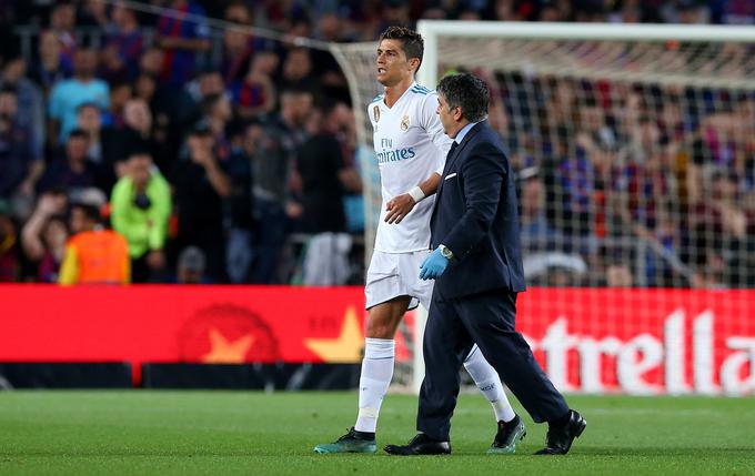 Cristiano Ronaldo se je poškodoval. | Foto: Reuters