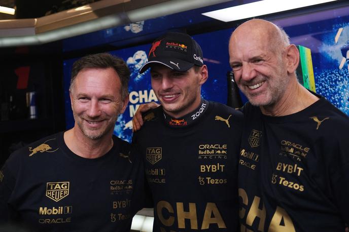 Verstappen Horner Newey | Christian Horner, May Verstappen in Adrian Newey si lahko oddahnejo. | Foto Reuters