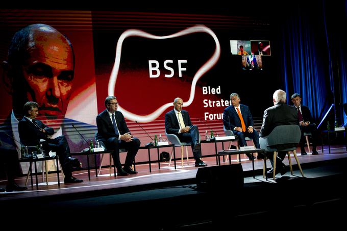 Udeleženci uvodnega panela voditeljev na 15. Blejskem strateškem forumu (BSF) so se strinjali, da Evropa potrebuje več skupnih ukrepov v pripravah na potenciranje pandemije covid-19. | Foto: Ana Kovač