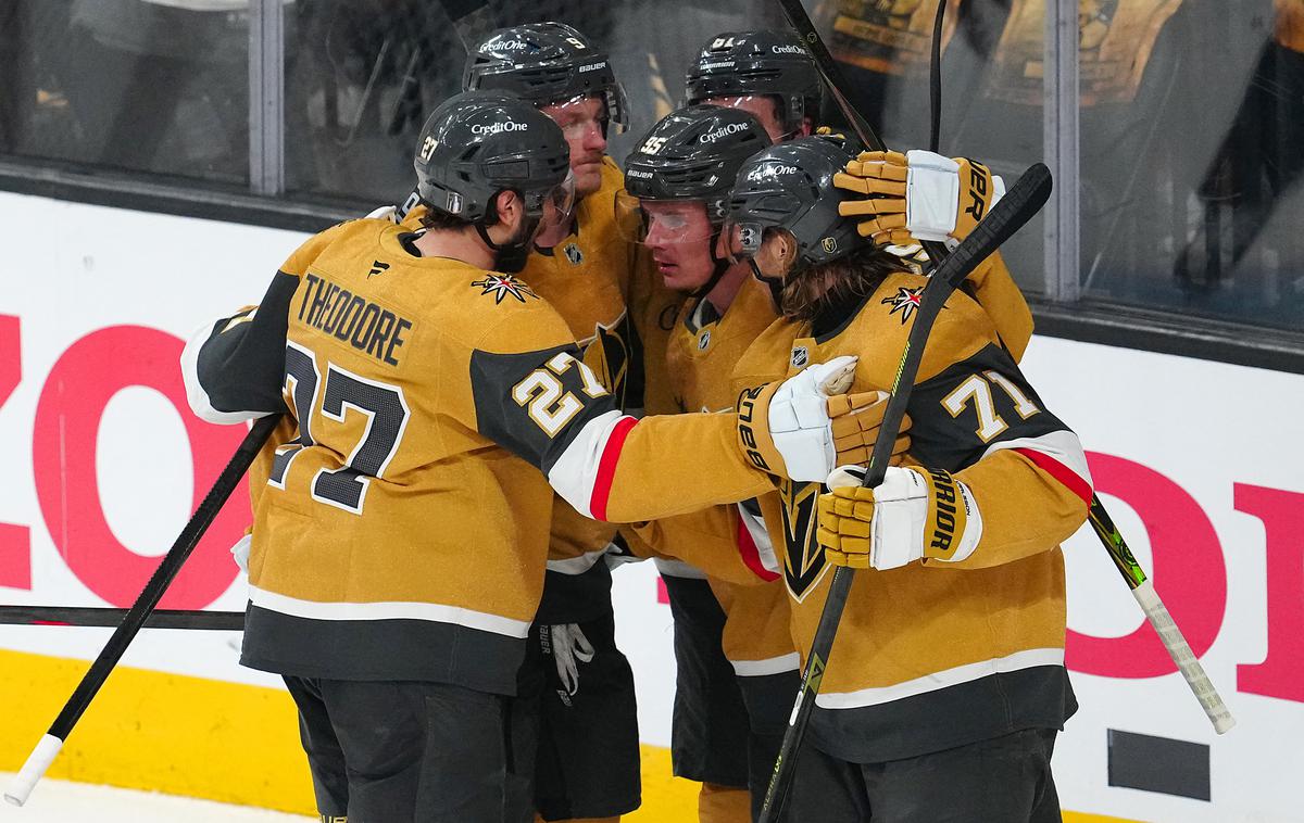 Vegas Golden Knights | Vegas Golden Knights so do zmage s 4:3 prišli z zadetkov v zadnji sekundi tekme. | Foto Reuters