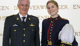 Belgijska princesa Elisabeth prisegla kot vojaška častnica