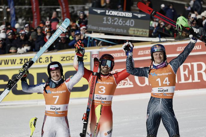 Loic Meillard | Neverjetni vikend za Švicarja Loica Meillarda, ki je po veleslalomu zmagal še v slalomu. | Foto Guliverimage